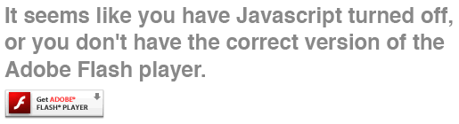 It seems like you have Javascript turned off, or you don't have the correct version of the Flash player. You can get Adobe Flash player here